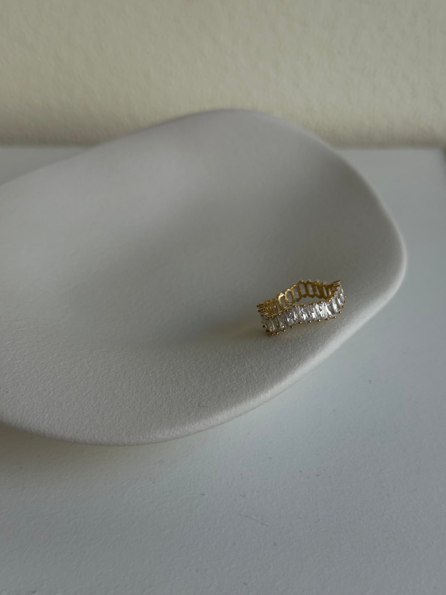 Anello zirconi baguette